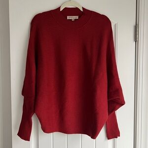Philosophy Red Crew Neck Sweater with Dolman Sleeves